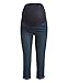 Rumor Has It Maternity Over The Belly Cuffed Capri Crop Straight Jeans (Medium, Medium)