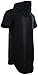 Mens Tall Long T Shirts and Hoodies with Zippers and Designs (Many Styles to Choose from) (L, 574-BLACK)