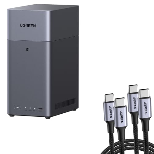 UGREEN NASync DH2300 2 Bay Desktop NAS mit 100W USB C Kabel (Diskless)