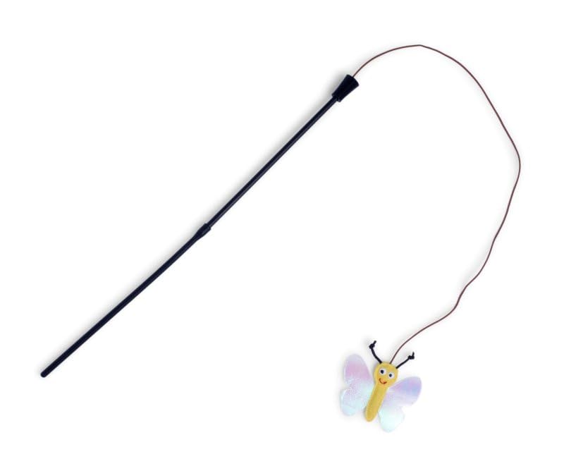 Petface Butterfly Teaser Toy for Cats and Kittens, Filled with Natural Catnip (Pack of 1)
