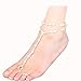 JKLcom Pearl Anklet Chain Pearl Barefoot Foot Jewelry Foot Jewelry Ankle Bridal Bracelet Women Barefoot Sandals Beach Wedding ,1 Pair( (Color 2)