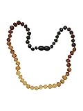 Baltic Amber Necklace For Kids and Teens- 15 inches - Boost Immune System - For Ages 4-16 - Natural Pain Relief- Certified (Graded Amber)