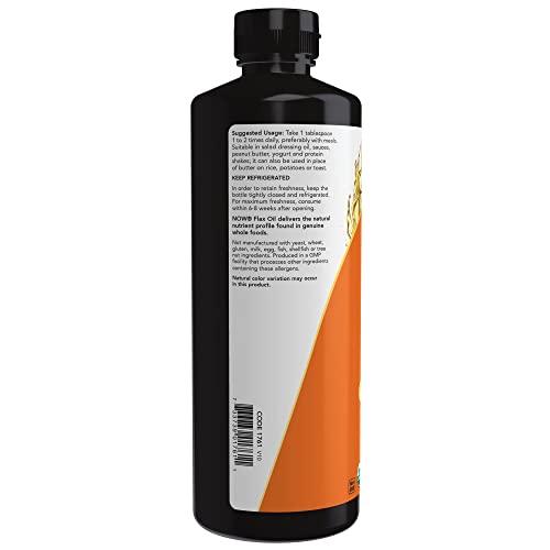 NOW FOODS ORGANIC FLAX SEED OIL, 24-OUNCE