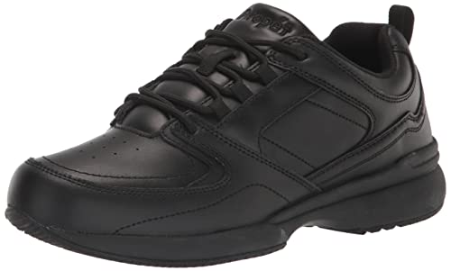 Propét Men's Life Walker Sport Sneaker, Black, 7.5 Wide