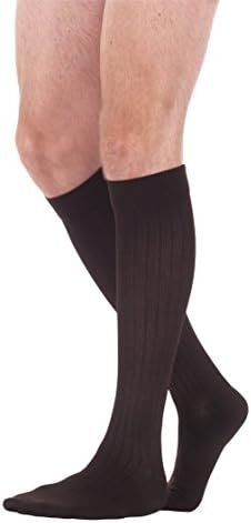 'First Class' Graduated Compression Travel Socks by JetLeg - Men's (B, Brown)