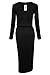 Meaneor Women's Plus V Neck Long Sleeve Long Maxi Dresses with Waist String