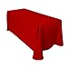 Craft And Party Rectangle Tablecloth, 90 x 132 Inch Red Tablecloth, 8ft Rectangle Table Cloth, Polyester Fabric Washable Tablecloth for Home, Party, Wedding or Restaurant Use.