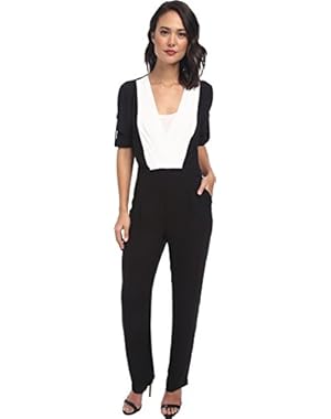 BCBGMAXAZRIA Womens Kailan Color Blocked Jumpsuit