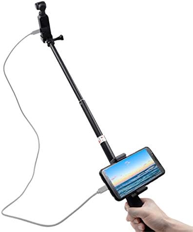 iEago RC Selfie Stick Scalable Aluminum Extension Pole Monopod Rod with Cellphone Holder for DJI OSMO Pocket