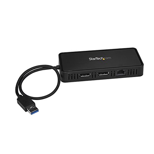 StarTech.com USB to Dual DisplayPort - Mini Dock - Mac and Windows - Dual 4K 60Hz - GbE - DisplayPort Hub - Dual Monitor Docking Station