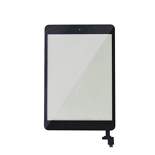 KAKUSIGA Compatible with ipad Mini/iPad Mini 2 Touch Screen Digitizer Complete Assembly with IC Chip Flex Cable Home Button Camera Bracket Pre Assembled, Adhesive and Repair Tool Kits(Black)
