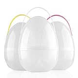 Joyclub 10 Inch Giant Easter Eggs, Plastic Huge, 3 Eggs + 4 Handles