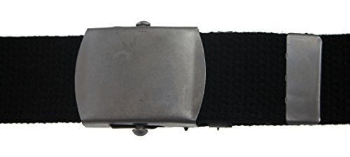 Cargo Cotton Military Money Belt Made in USA by Thomas Bates (Black)