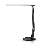 TaoTronics The Highest Dimmable Touch Eye-Care LED Desk Lamp with USB Charge Port 15W, Black, Adjustable Arm & Head, Touch-Sensitive Control Panel