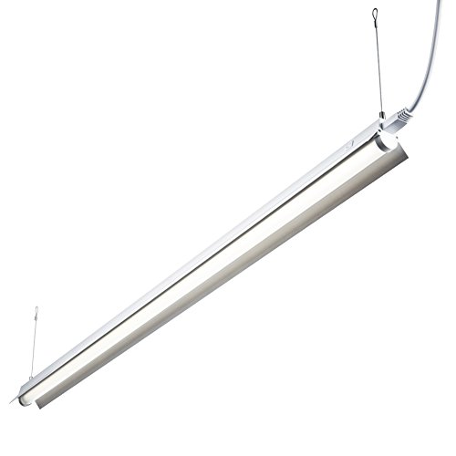 Hyperikon Linkable LED Shop Light, 4FT Single Tube, 4000K (Daylight Glow), 2400 lumens, 23W (60W Eq.), Frosted Cover, Linkable Integrated Single Fixture, for Workshop Garage Basement