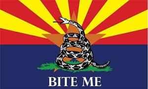 Amazon Com Arizona Bite Me Flag 3 X5 Gadsden Banner Outdoor