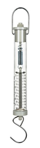 Eisco Labs Newton Force Dynamometer Spring Scale - 30N / 3kg Max Capacity | Dual Scale Labeled | Mounting Ring | Mass Hook on Bottom | 0.05N / 25gm Resolution | Measure Force Tool