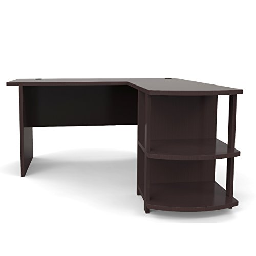 Ryan Rove Kristen Corner L-Shaped Computer Desk in Dark Russet Cherry