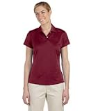 adidas Golf Ladies' ClimaLite® Textured Short-Sleeve Polo M CARDINAL