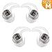 Replacement Silicone Earbuds Ear Buds Tips Eargel Isolation Double Flange for Bose QuietControl 30 QC20 QC20i QC30 Soundsport SIE2 SIE2i IE2 IE3 Wireless Headphones Earphones – 2 Pair (Medium, White)thumb 1
