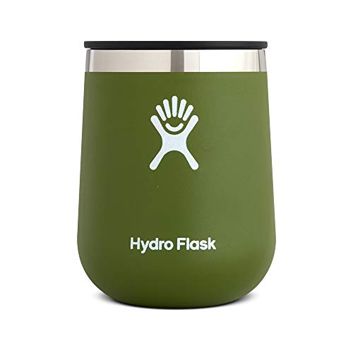Hydro-Flask-10-oz-Wine-Tumbler-Stainless-Steel-Vacuum-Insulated-Press-In-Lid-Olive