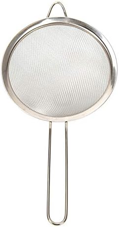 hefeibiaoduanjia Kitchen Metal Fine Mesh Oil Strainer Flour Colander Sifter Sieve Filter Screen Kitchen Metal Fine Mesh Oil Strainer Flour Colander 14cm