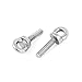 uxcell Lifting Eye Bolt M5 x 20mm Male Thread Metal for Hanging, Pack of 4
