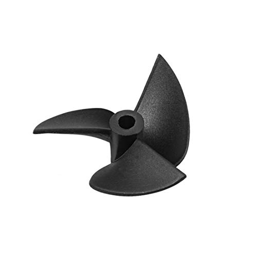 uxcell RC Boat Propeller 3mm Shaft 3 Vanes 32mm 1.4 P/D Fan Shape Pastic Black CCW Rotating Propeller Props for RC Boat, 1pc