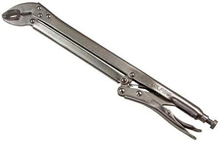 US PRO Tools 3 Piece 15" Flat & Curved Jaw Long Reach Locking Mole Grip Pliers 1838, Blue - Image 3
