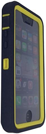 iPhone 5C case, OKASE iPhone 5C Hybrid Armor Cover Case, iPhone 5C Dual Layer Heavy Duty Case. iPhone 5C Durable Protective Silcone Layer + Plastic Shell Case, iPhone 5C Shockproof Case - ( OKASE (TM) Original User Friendly Packaging) - Black on Yellow