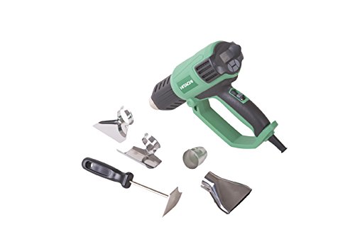 Hitachi RH650V Heat Gun, Variable Heat and Fan Settings, LCD Display, For Crafts, Shrink Wrapping, Paint Removing, Tubing, Includes Glass Protector Nozzle, Spreader Nozzle, Hook Nozzle, Concentrator Nozzle, Handheld Scraper, Storage Case