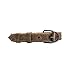 Hide & Drink Rustic Leather Dog Collar with Internal Mayan Lining for Small Dogs (8.5-14.5 Inches) Handmade Tropical Blue
