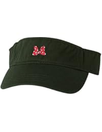 Adjustable Forest Adult Red Bow with Polka Dots Embroidered Visor Dad Hat