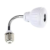 BESSKY Sensor light,AC 110V 220V E27 5W LED PIR Infrared Sensor Motion Detector Light Bulb Lamp (Pure White)