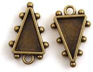 Susan Lenart Kazmer Art Mechanique Triangle Hobnail, Small, Antique Brass