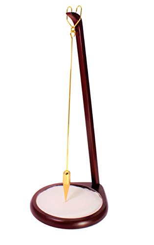 Pit and Pendulum Desktop Accent Piece | Zen Garden for Desk Automatic for Stress Relief Similar to Newtons Cradle & Buddha Board Great Office Gift (Small 13", Cherry)