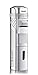 TOMOLO Torch Lighter Quadruple 4 Jet Flame Refillable Butane Cigar Lighter with Cigar Punch,Gift Box(Silver)