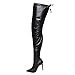 Liliana GE32 Women's Pointy Toe Drawstring Thigh High Stiletto Boots