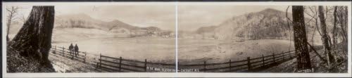 c1909 On the Indian reservation, Cherokee, N.C. 36" Vintage Panorama photo