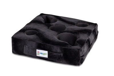 Cup Cozy Deluxe Pillow (Black)- As Seen on TV-The world's BEST cup holder! Keep your drinks close and prevent spills. Use it anywhere-Couch, floor, bed, man cave, car, RV, park, beach and more!