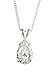 No Tears in Heaven In Memory Crystal Teardrop Stone Silver Plated Pendant Necklace - 18 inch Chain