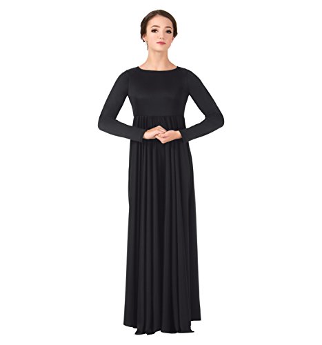 Womens Circle Worship Dress,BT5190WHTL,White,Large