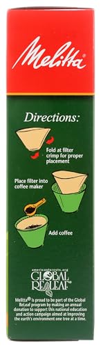MELITTA #4 CONE COFFEE FILTERS, UNBLEACHED NATURAL BROWN, 100 TOTAL FILTERS COUNT