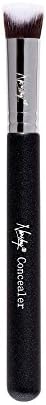 Nanshy 3D Concealer Brush Under Eye Blending Brush for Cream, Liquid & Powder Makeup - Conceal, Contour & Shape Under Eye Concealer Brush - Vegan & Cruelty-Free - Onyx Black