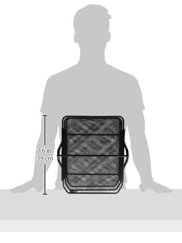 Mind Reader Desk Organizer with 3 Sliding Trays for Letters, Documents, Mail, Files, Paper, Black