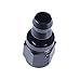 AN 8 Universal Push Lock Oil Fuel Hose Fitting End 0 Degree Black