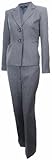 Kasper Moon Dance Thatch Pattern Pant Suit Grey (4P)