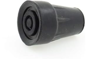 Qty: 4pcs 1/2" (12mm) Small Black Rubber Ferrules Tips Ends for Hiking or Trekking Poles, Canes by Lifeswonderful