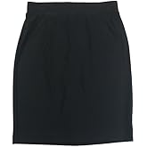 Calvin Klein Women's Elastic Waist Soft Pencil Skirt (Black, 4)