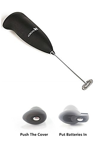 Handhold Milk Frother Battery Operated Foam Maker Electric Egg Beater With Stainless Steel Whisk for Cappuccino/Coffee/Hot Chocolate